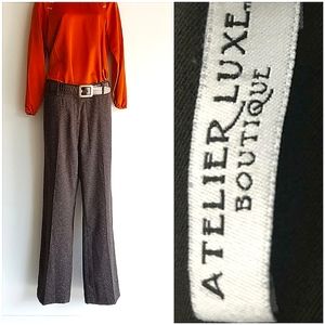 Atelier Luxe Tweed Wide Leg Pant